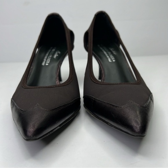 DONALD J. PLINER Couture Edone Chocolate Brown Leather Pump Women’s Sz 6.5 - Picture 5 of 8